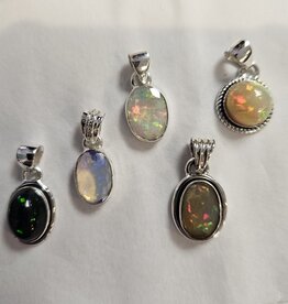 Opal Sterling Silver Pendant