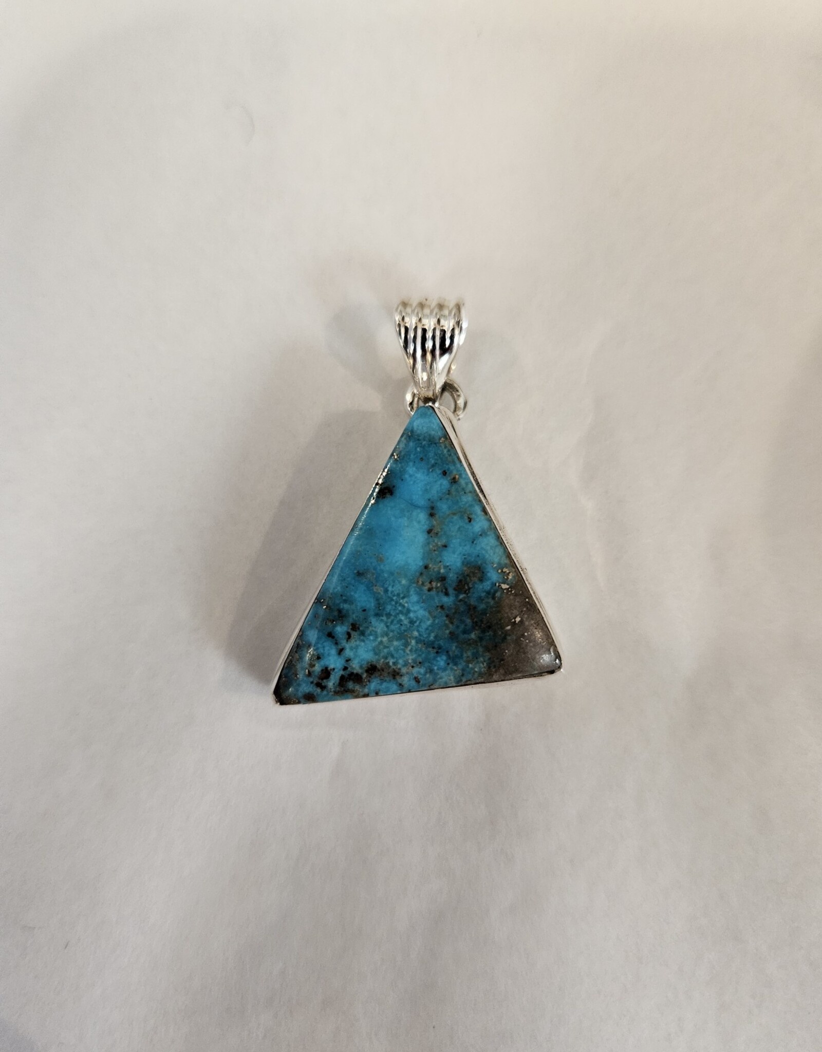 Turquoise Triangle Sterling Silver Pendant