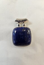 Lapis Lazuli Square Sterling Silver Pendant