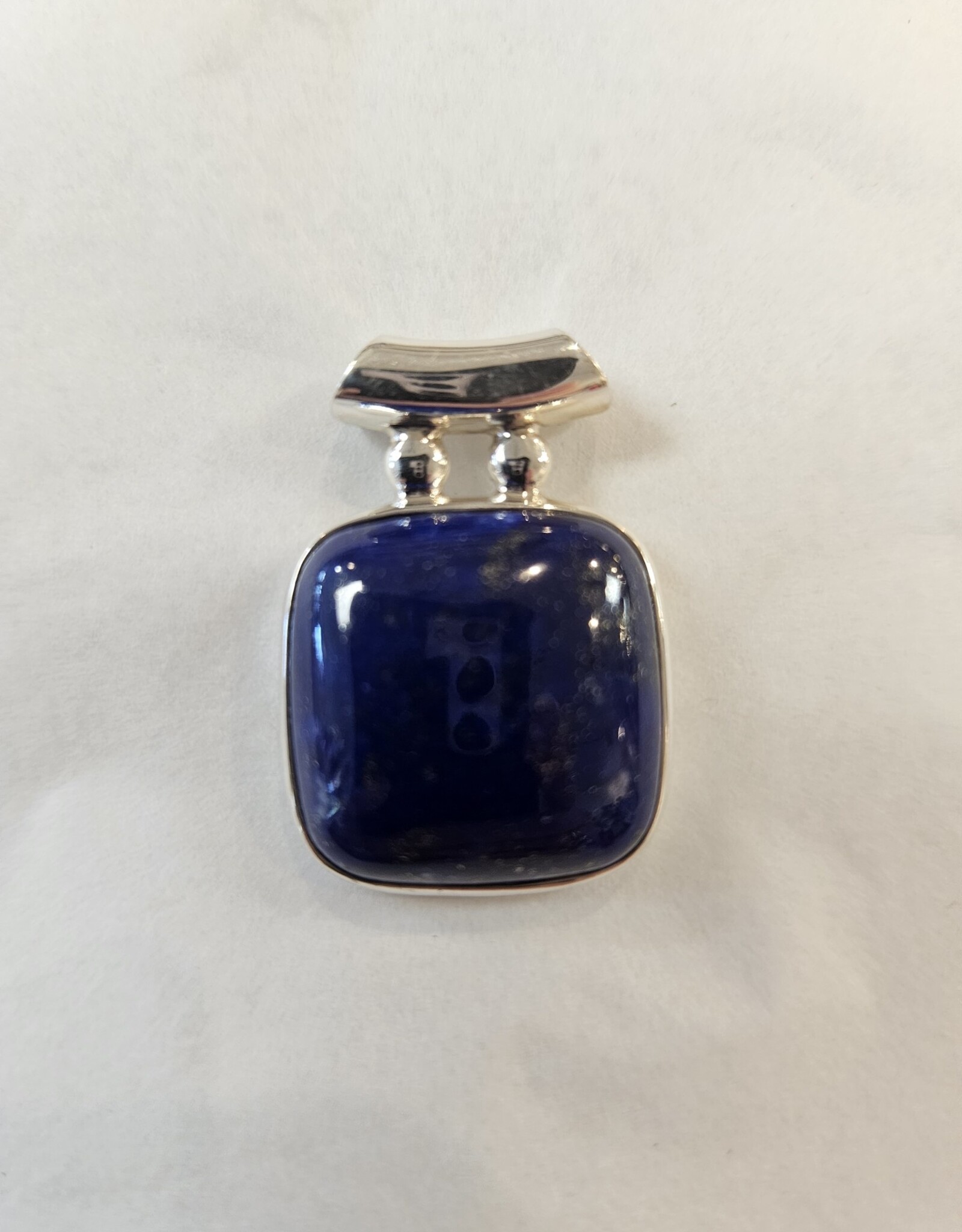 Lapis Lazuli Square Sterling Silver Pendant