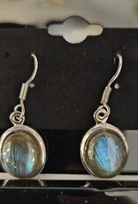 Labradorite Oval Earrings