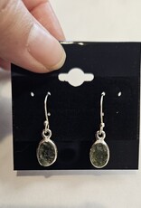 Moldavite Oval Earring