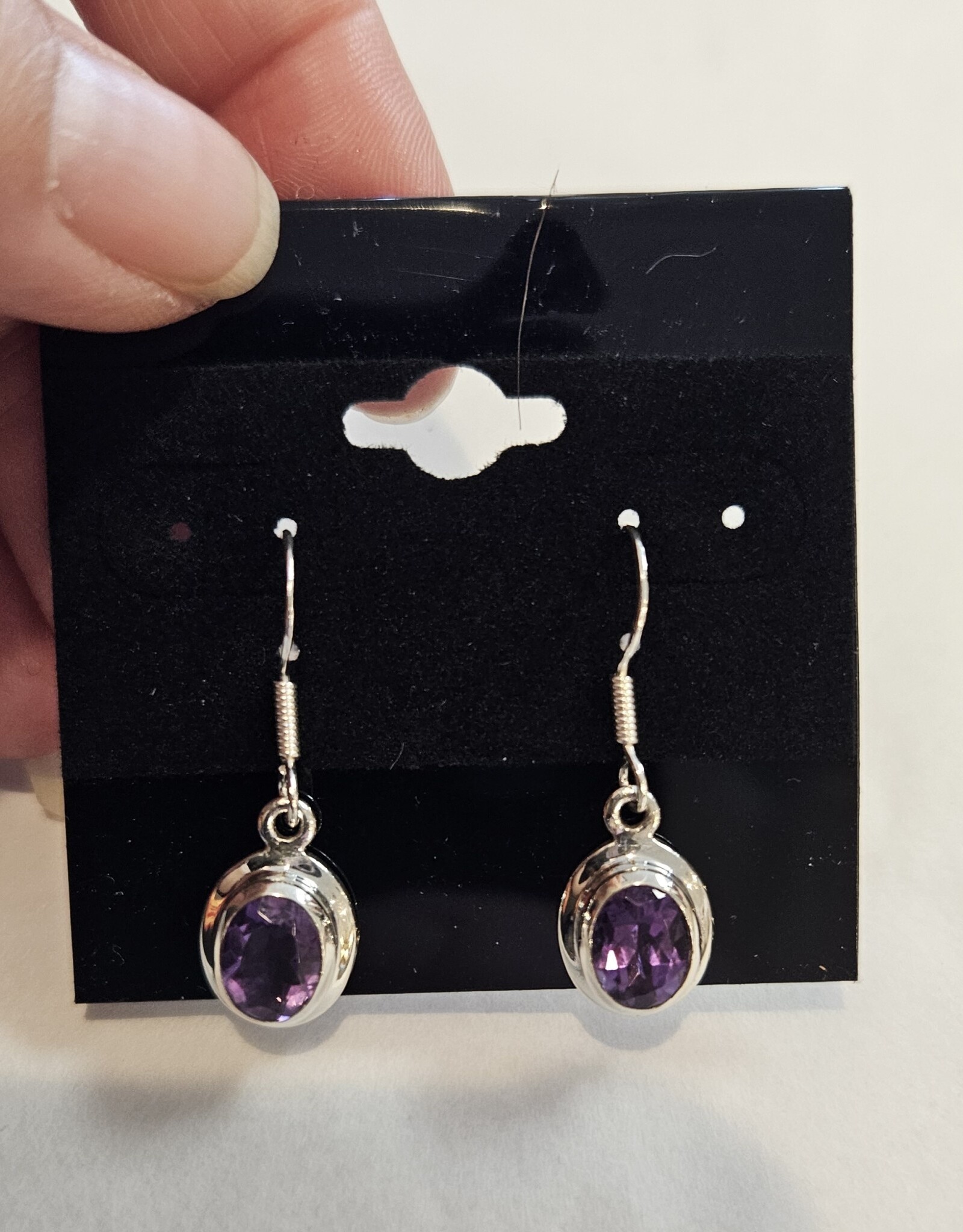 Faceted Amethyst Earrings