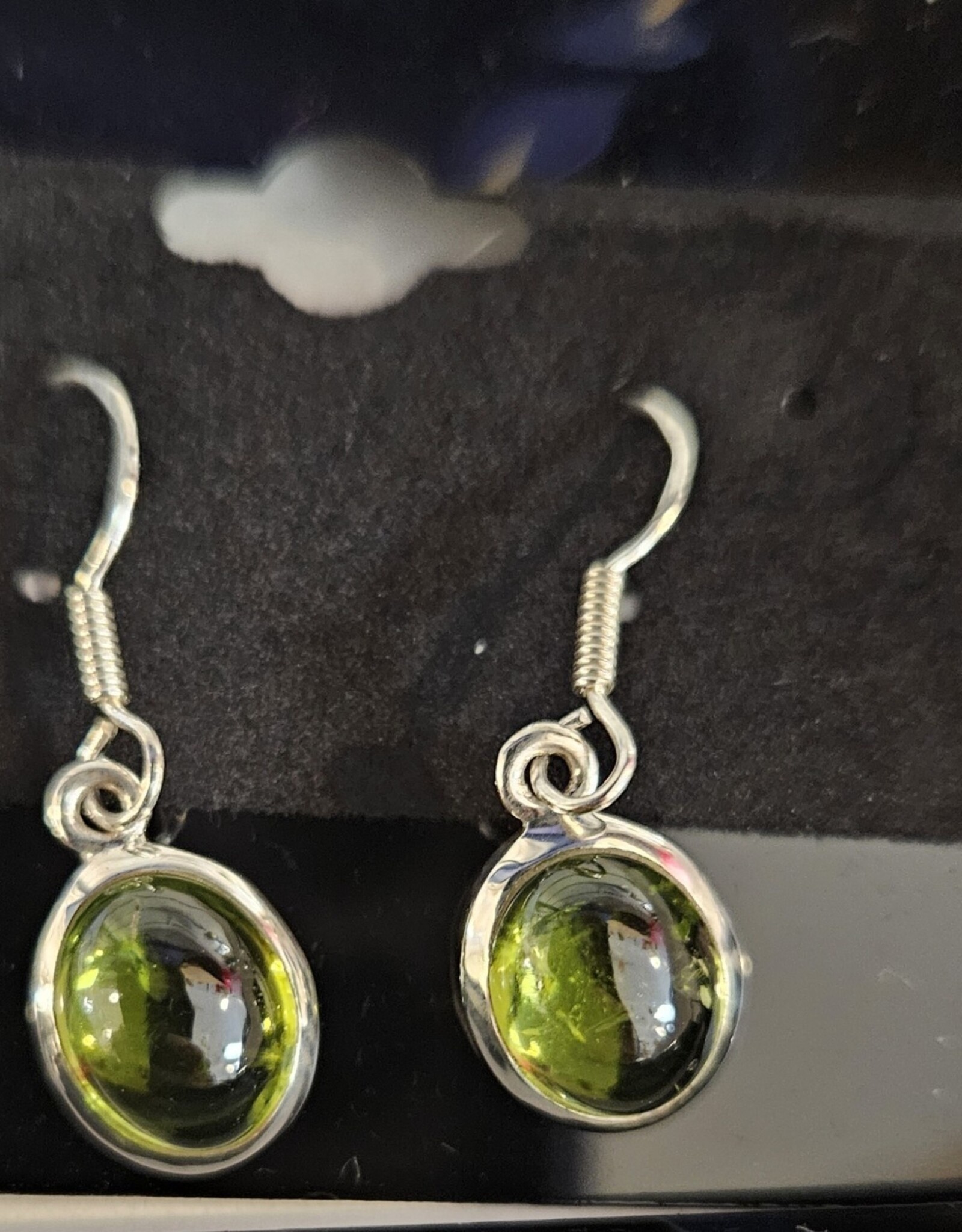 Sterling Silver Peridot Earrings Larger Dangles