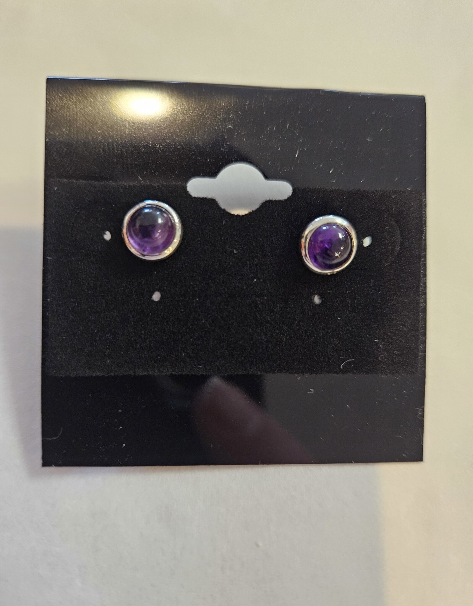 Sterling silver oval stud earrings