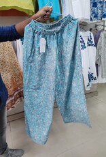 Trousers 100% Silk Palazzo Wide Long Style Hand Print Natural Dye Colours