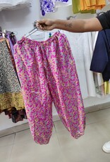 Trousers 100% Silk Palazzo Wide Long Bottom Closed Style Hand Print Natural Dye