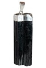 Rough Black Tourmaline Pendant - Medium