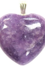 PENDANT-MINI HEART-LEPIDOLITE 1″