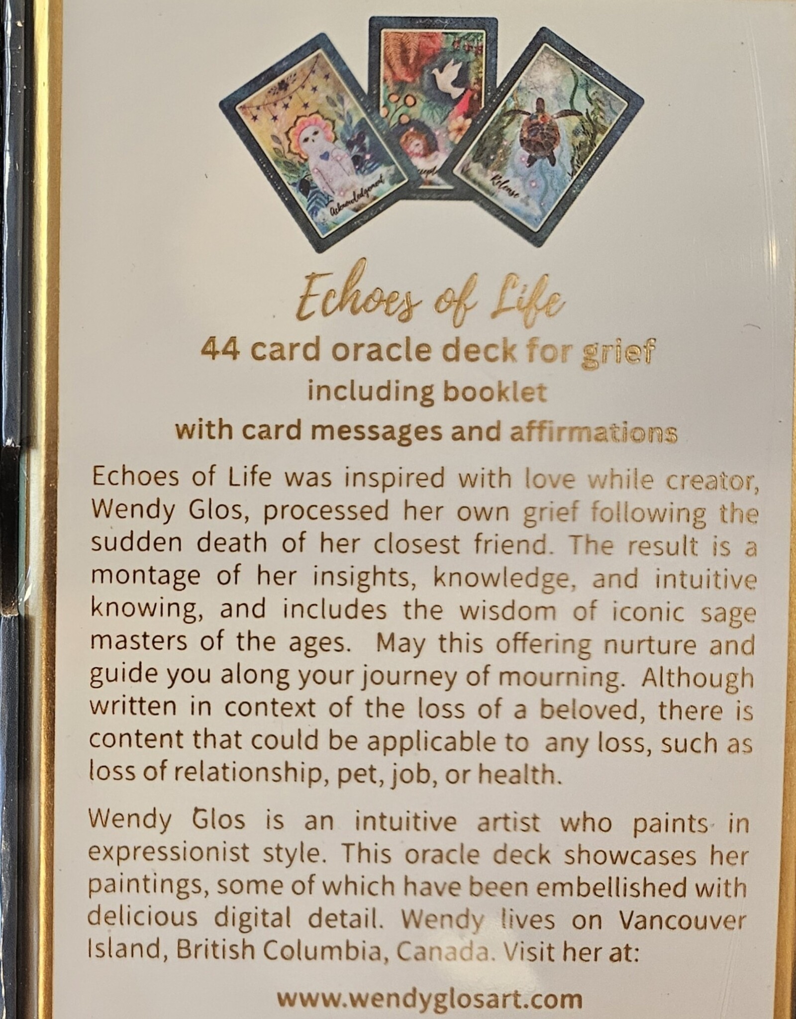 Echoes of Life - Grief Oracle Card Deck - Local author Wendy Glos Art