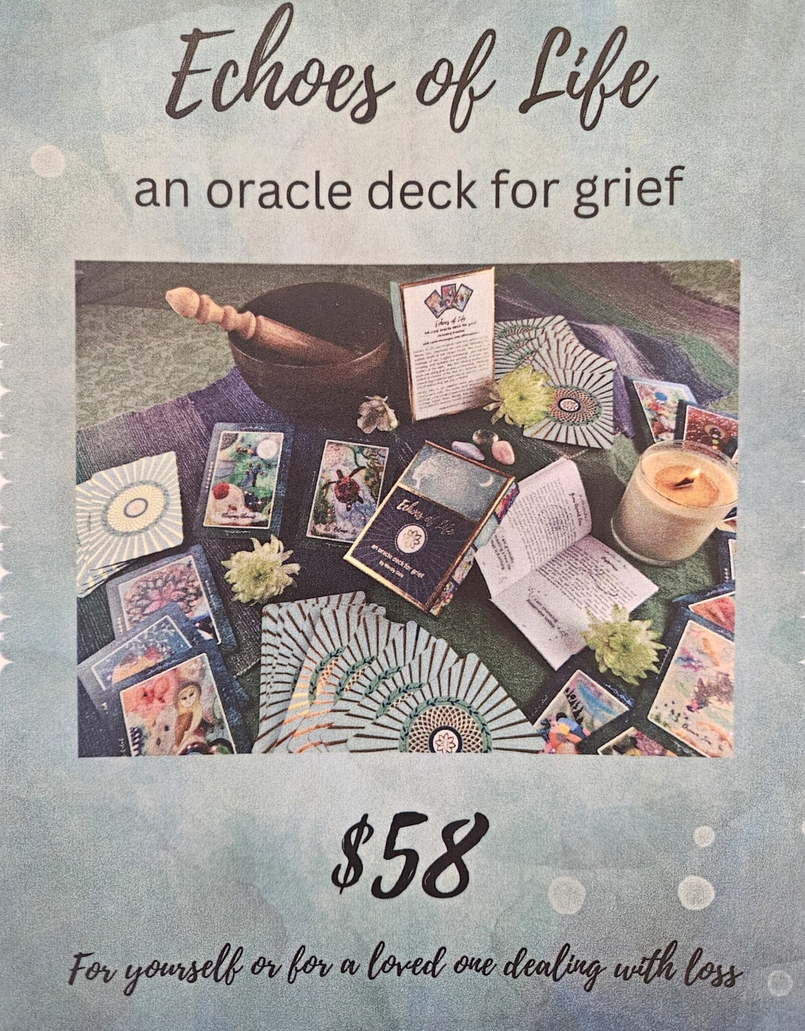 Echoes of Life - Grief Oracle Card Deck - Local author Wendy Glos Art