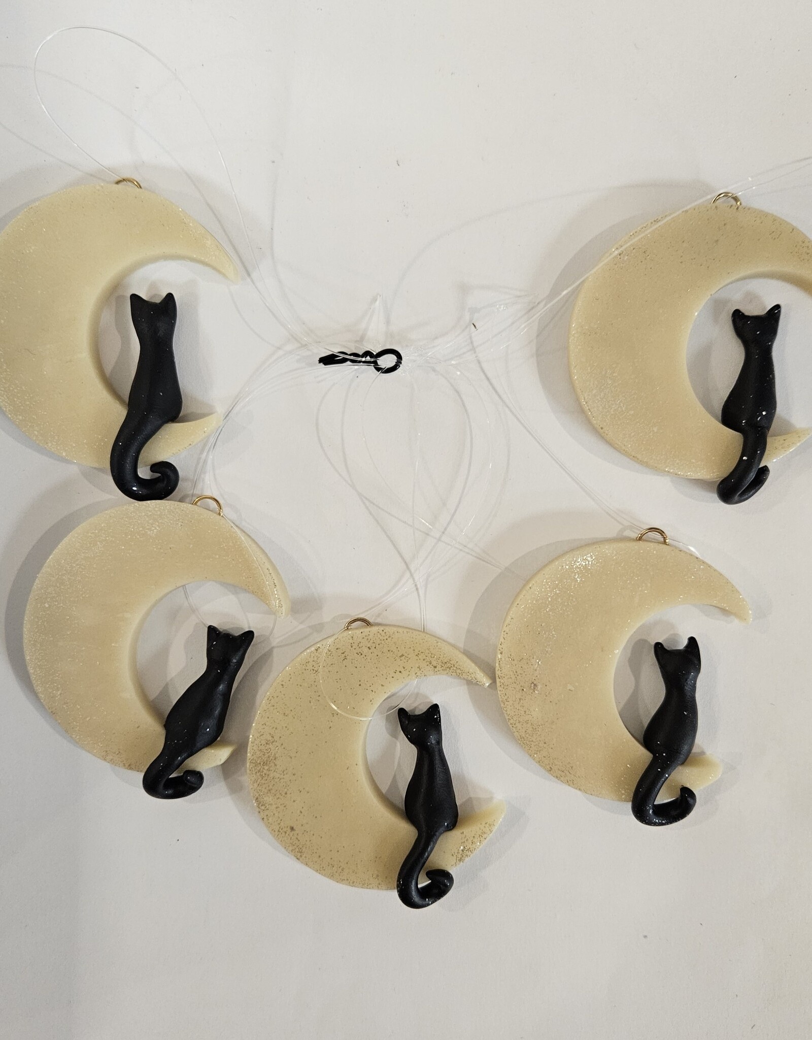 Glow in Dark Moon Cat Ornament Locally Made Curious Creations
