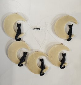 Glow in Dark Moon Cat Ornament Locally Made Curious Creations