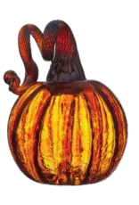 6" Round Pumpkin - Glass Art
