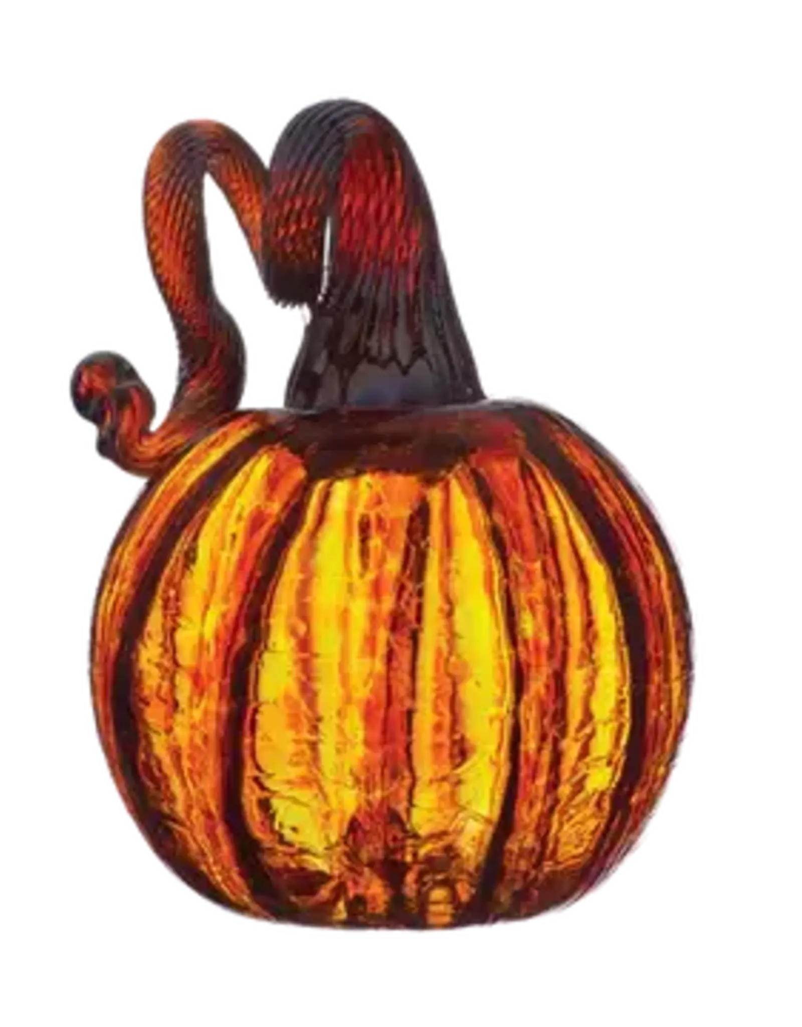 6" Round Pumpkin - Glass Art
