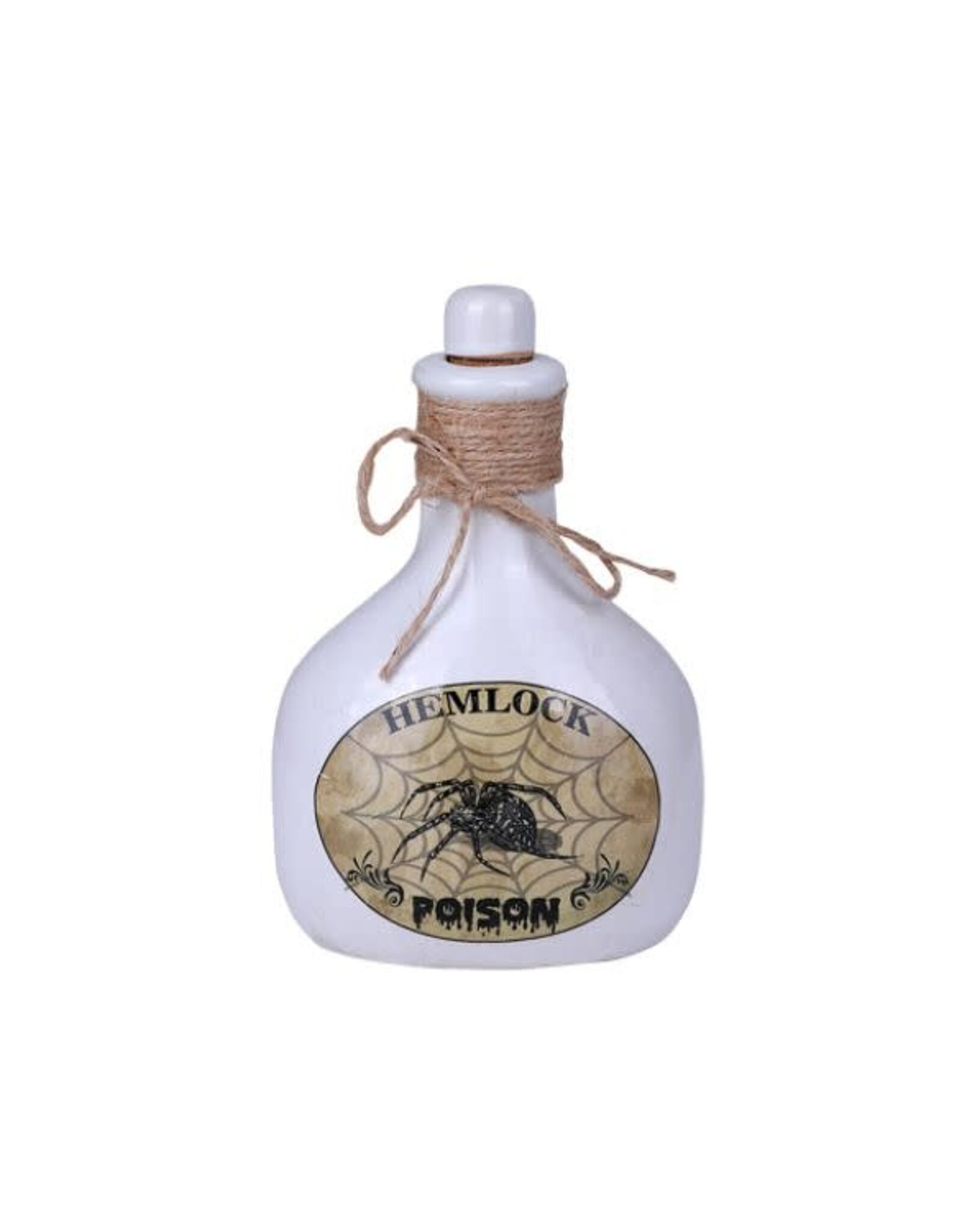 Hemlock Poison Bottle Ceramic 3.5" x 2.75" x 5.7"