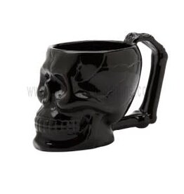 Mug Skull Black 4" High