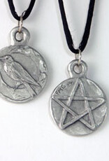Pendant Pewter Raven/Pentacle