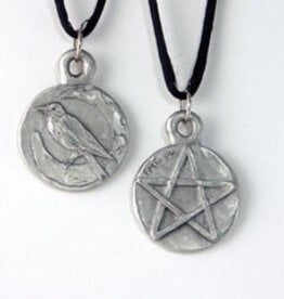 Pendant Pewter Raven/Pentacle