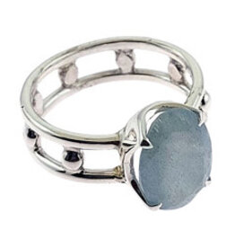 Aquamarine Sterling Silver Ring