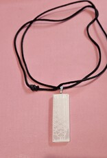 Selenite (Satin Spar) carved Flower of Life Necklace Selenite (Satin Spar) carved Flower of Life Necklace