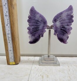 LEPIDOLITE – BUTTERFLY WINGS ON METAL STAND 4.5"