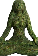 VOLCANIC STONE STATUE-MOTHER EARTH LOTUS POSE 9.75″