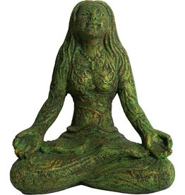 VOLCANIC STONE STATUE-MOTHER EARTH LOTUS POSE 9.75″