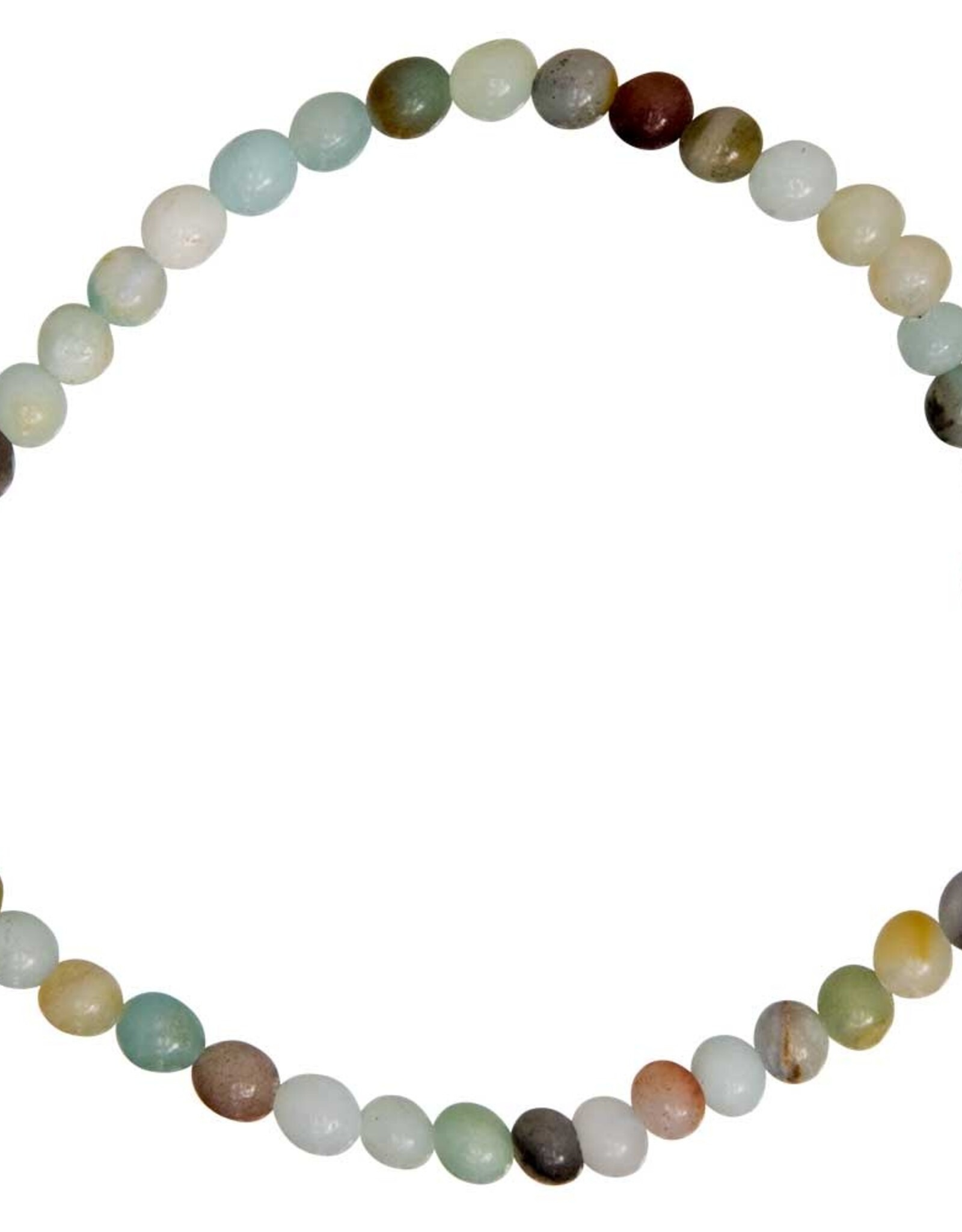 BRACELET-ELASTIC-4MM BEADS-RAINBOW AMAZONITE