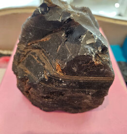 Obsidian Raw with bits polished
