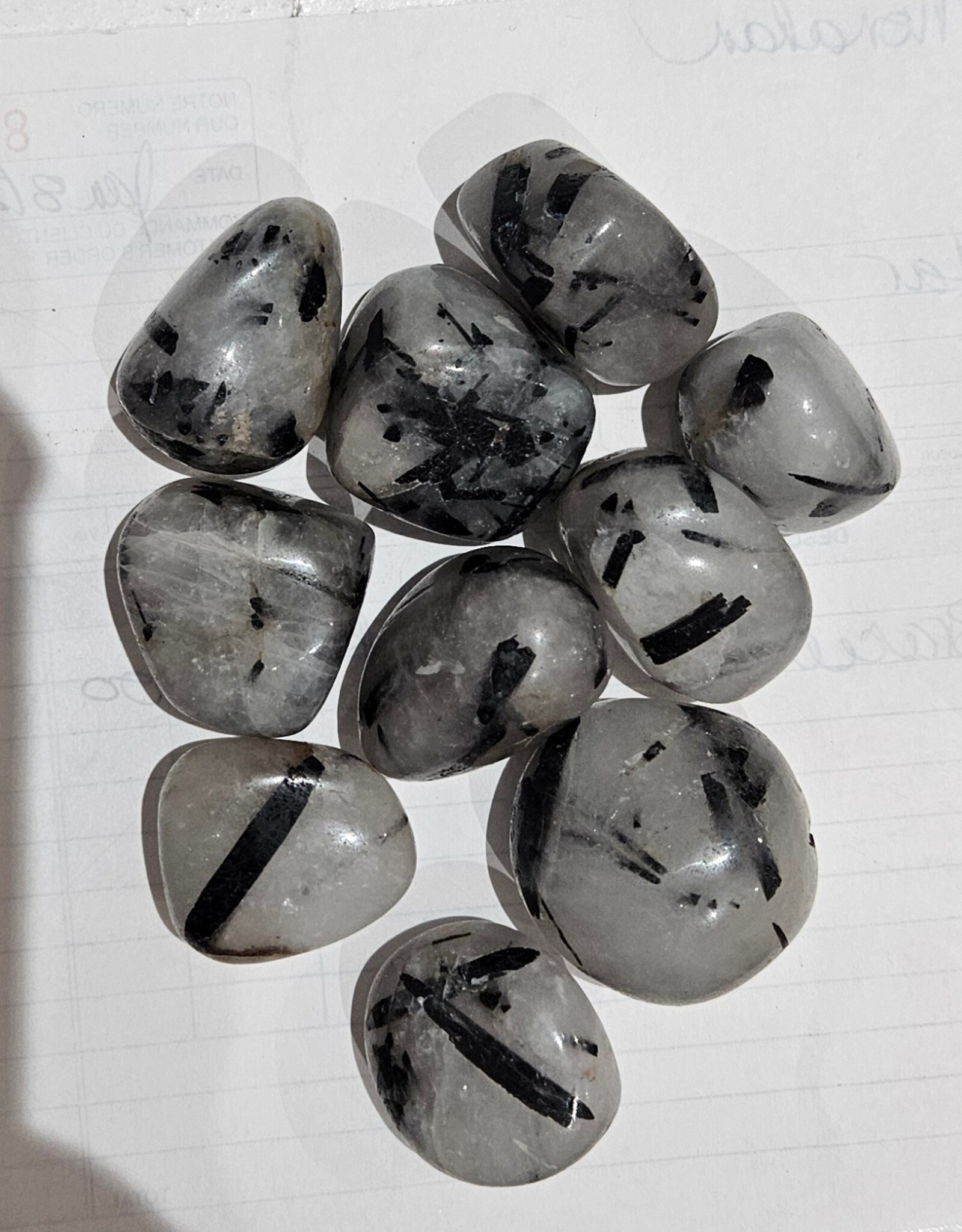 Tourmalinated Quartz Tumble Stone