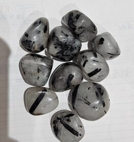 Tourmalinated Quartz Tumble Stone
