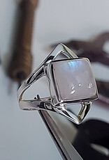 Abundant Energy Rainbow Moonstone Sterling Silver Ring