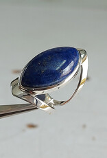 Open Band Sterling Silver Ring Lapis Lazuli Size 7