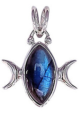 Large Marquee Labradorite Sterling Silver Pendant