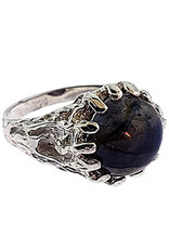 Mens Rooted Labradorite Sterling Silver Ring Size 9