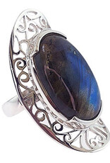 Gallery of Delight Labradorite Sterling Silver Ring Size 9