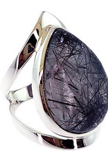Wisdom of Tears Black Rutilated Quartz Ring Size 7