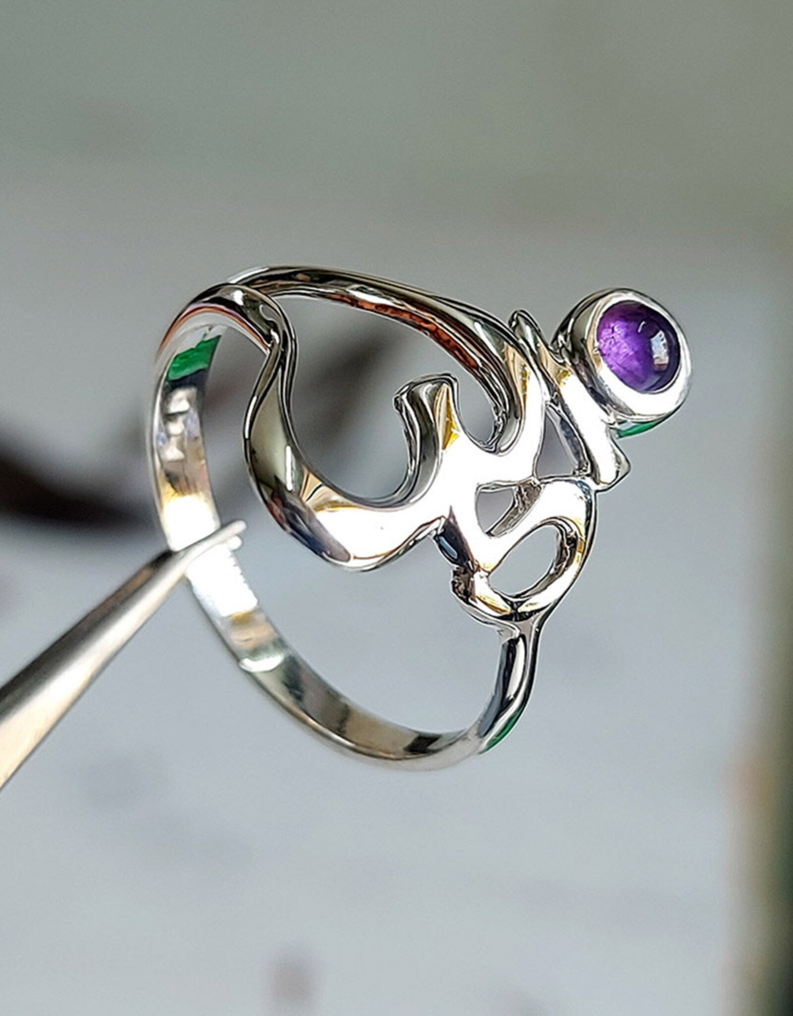 Ohm Amethyst Ring Size 7
