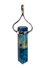 Apatite Single Wand Pendant Sterling Silver