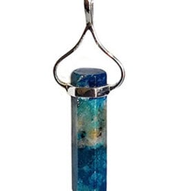 Apatite Single Wand Pendant Sterling Silver Apatite Single Wand Pendant Sterling Silver