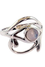 Eye of Horus Moonstone Ring Size 9