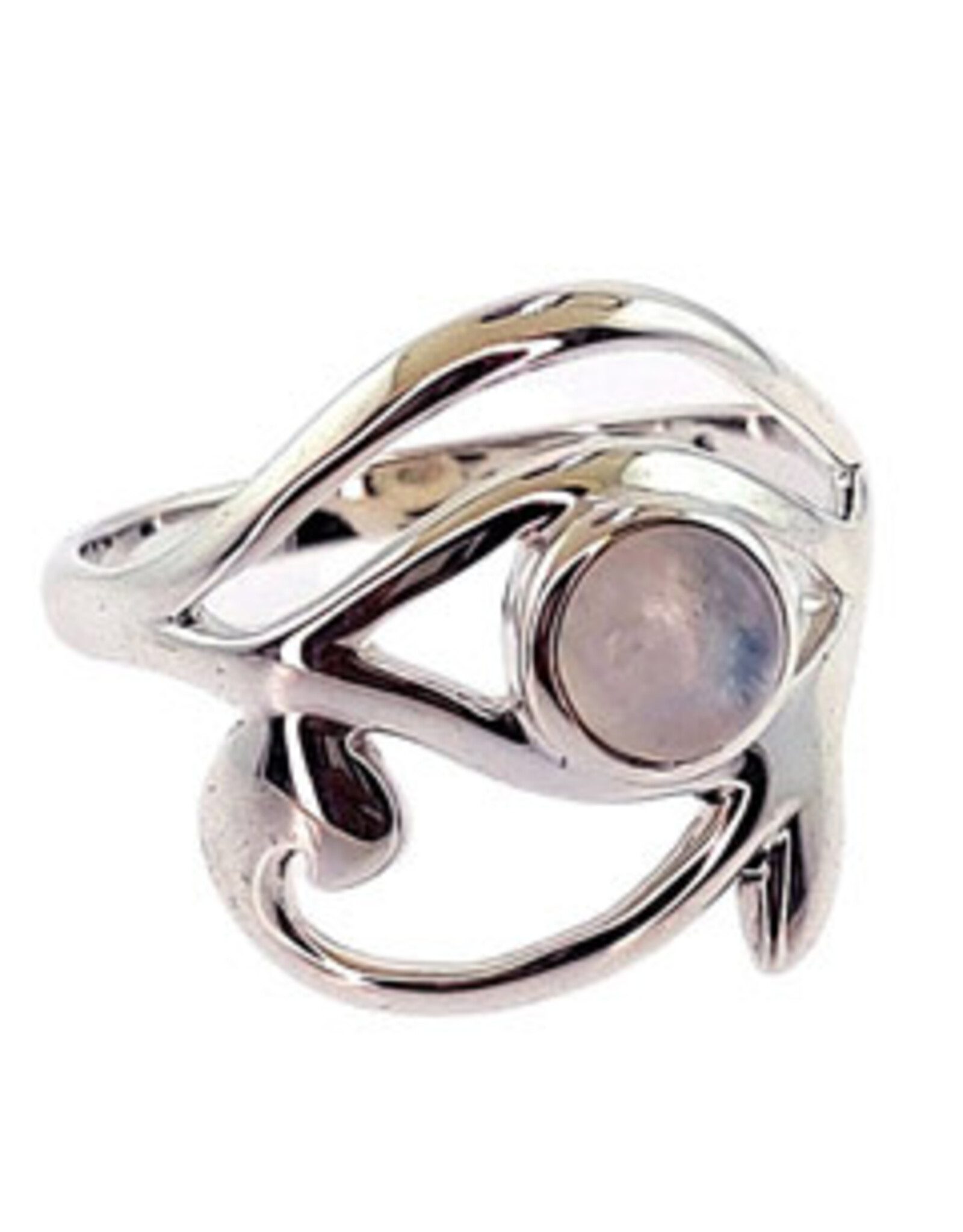 Eye of Horus Moonstone Ring Size 9