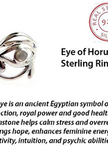 Eye of Horus Moonstone Ring Size 9