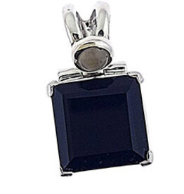 Celtic Moon Black Onyx Pendant Sterling Silver