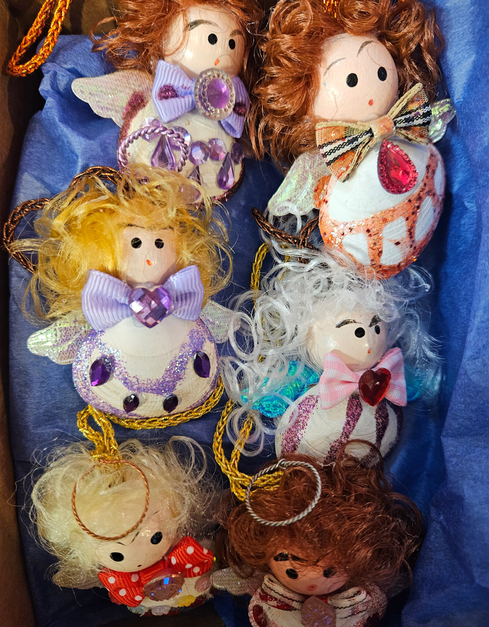 Locally Made Shell Painted Angel - Purplerose Creations