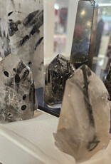 Black Tourmalinated Quartz Generator Point