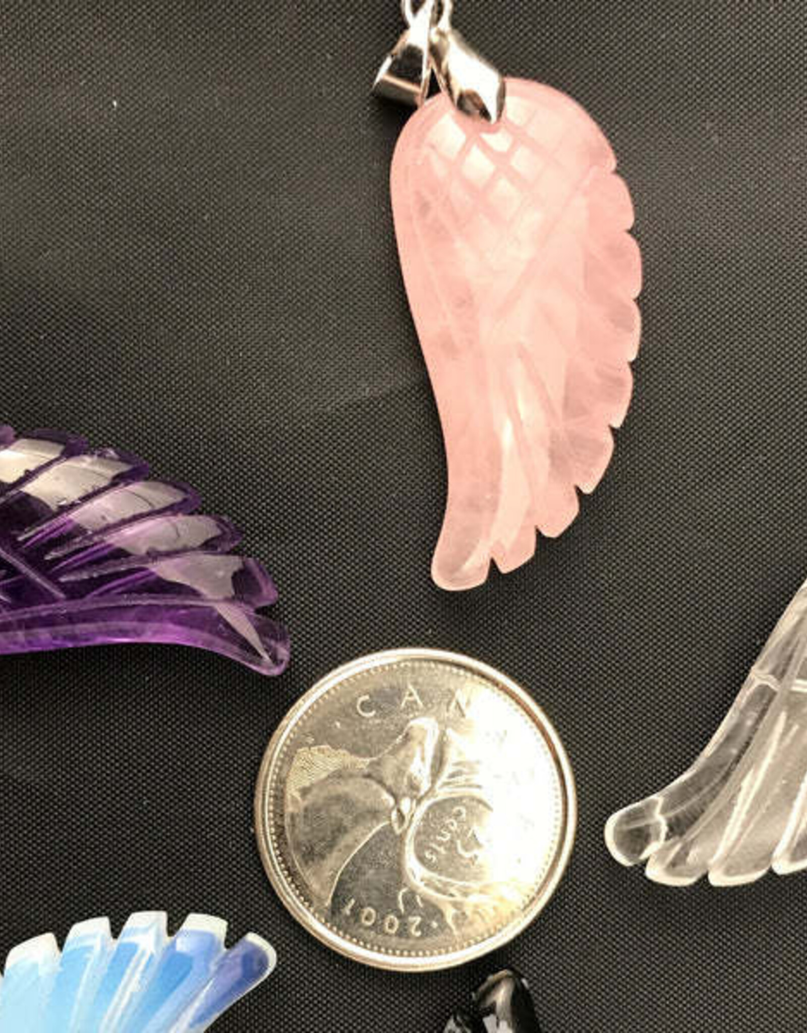 Wing Pendant 36mm Assorted Stone
