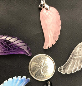 Wing Pendant 36mm Assorted Stone