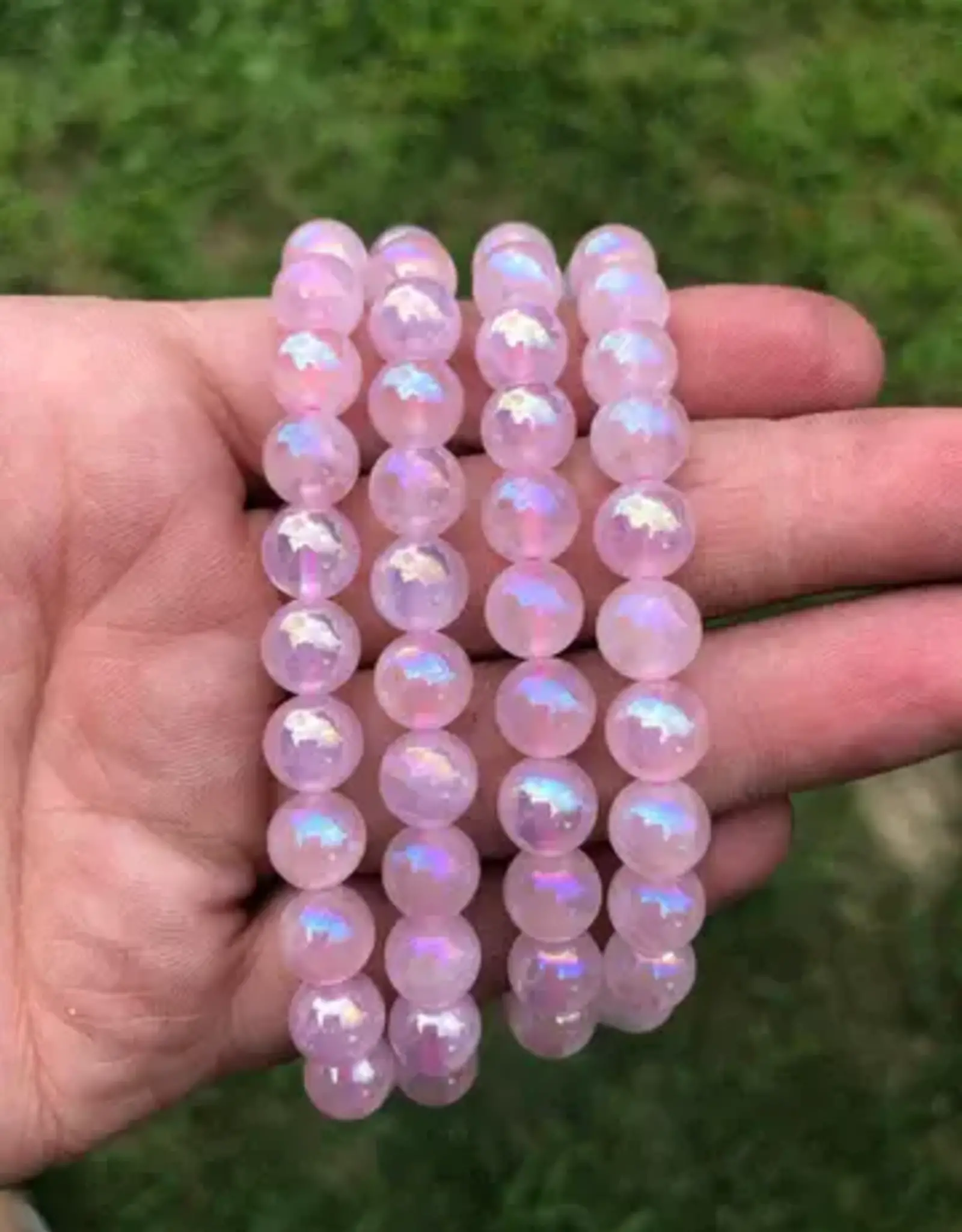 Rose Angel Aura Bracelet 8 mm Round